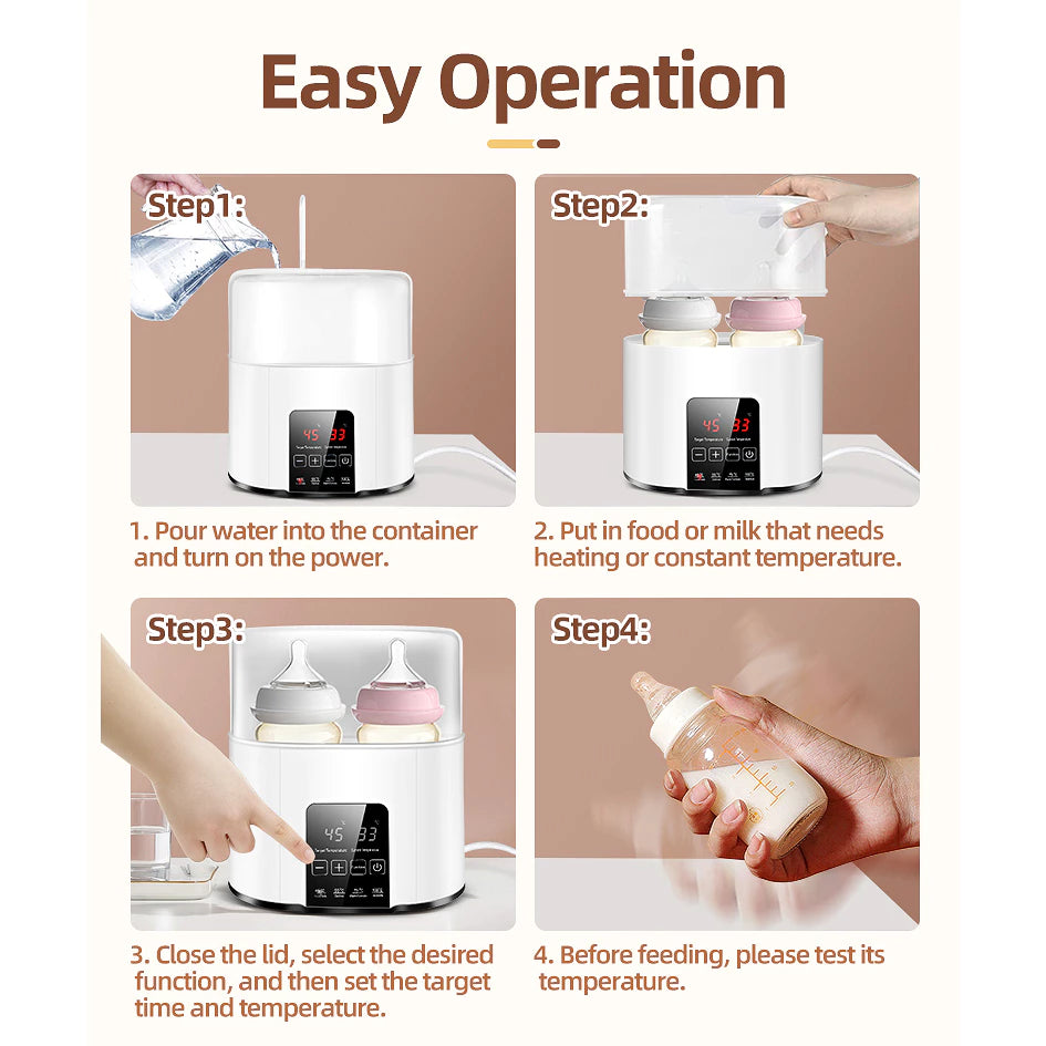 Dr.isla 4-in-1 Bottle Sterilizer For Baby Electric Warmer Heater Bottle BPA Free Food Warmer N20